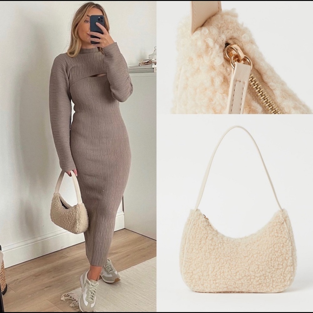 H&M shearling bag